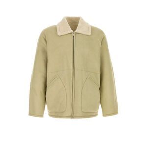 Auralee Men Mint Green Shearling Merino Jacket